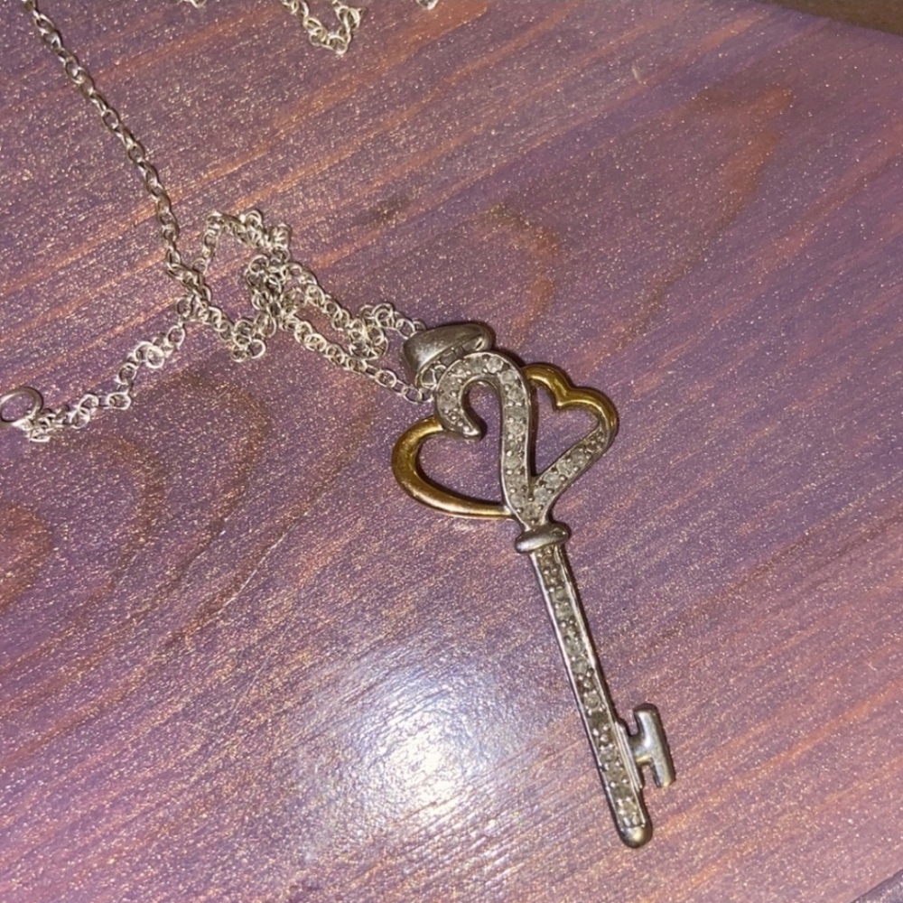 silpada sterling silver heart key necklace